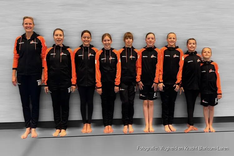 Negen turnsters van turnvereniging Vlugheid en Kracht Blaricum-Laren doen mee aan de Wereld Gymnaestrada
