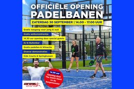 Zaterdag 30 september officiële opening padelbanen bij Coronel Sports door ‘The Dutch Giant’ en de burgemeester