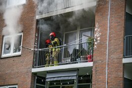 Brand in portiekflat in Bussum