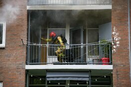 Brand in portiekflat in Bussum