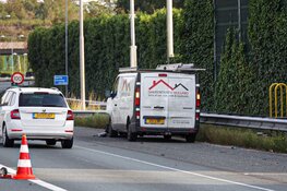 Lange file door aanrijding op A1