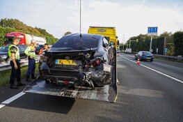 Lange file door aanrijding op A1