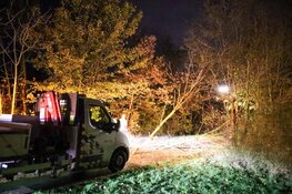 Scooterrijdster tegen omgewaaide boom gereden