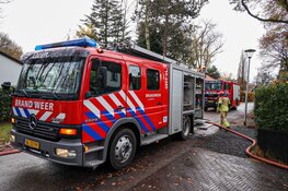 Middelbrand in kelder woning in Laren