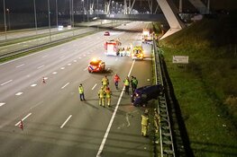 A1 deels afgesloten door ongeval bij Muiderberg