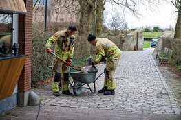 Kantoor Museum Muiderslot loopt vol met water