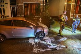 Autobrand aan de Diepeweg in Hilversum