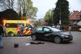 Botsing tussen motorfiets en auto in Hilversum