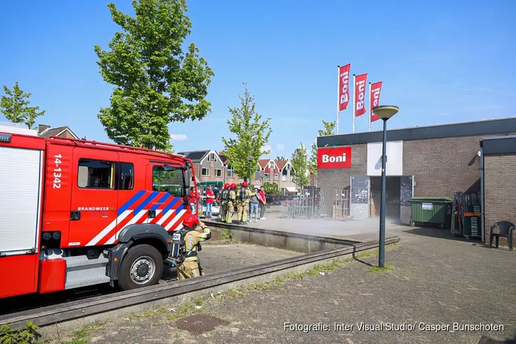 Brandmelding in Boni Supermarkt in Huizen