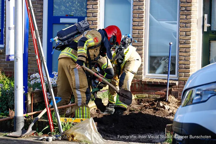 Gaslekkage op Van Speijklaan in Bussum