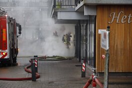 Containerbrand bij wooncentrum in Naarden