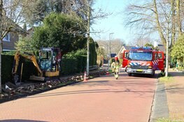 Klein gaslek tijdens graafwerkzaamheden in Laren