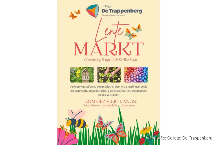 Lentemarkt bij College De Trappenberg in Hilversum