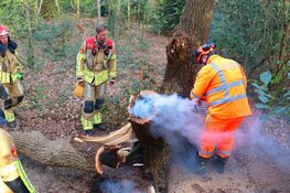 Brandje in bosrijk gebied Blaricum