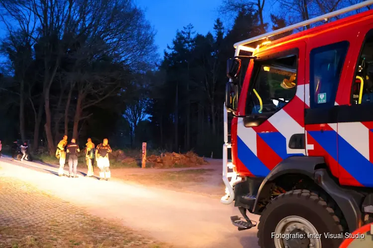 Rook gezien boven bos bij Laren
