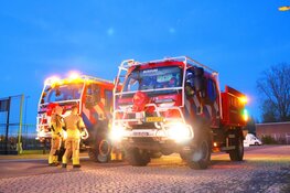 Rook gezien boven bos bij Laren