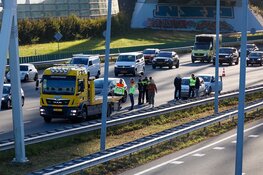 Motorrijder gewond bij ongeluk op de A1 bij Muiderberg