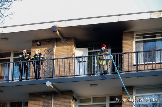 Brand in appartement op de vierde verdieping in Hilversum