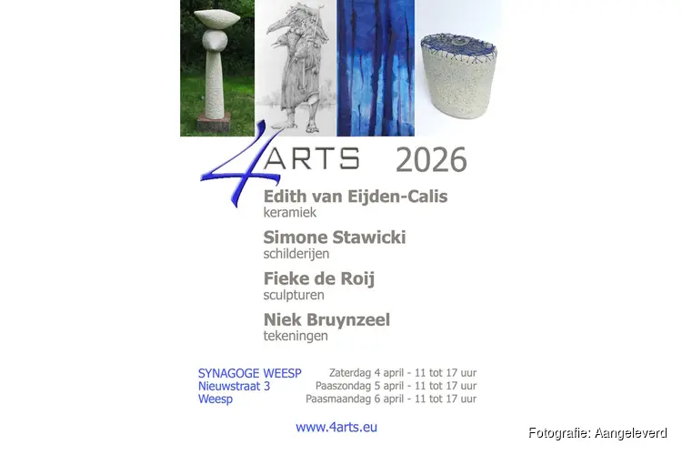 4Arts Weesp 2026: De jaarlijkse Paasexpositie in Synagoge Weesp