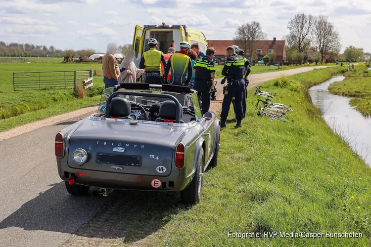 Wielrenner gewond na aanrijding met auto