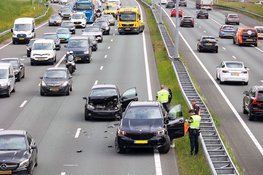 Flinke schade na botsing op A1