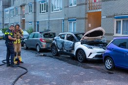 Autobrand aan de Bovenmaatweg in Huizen