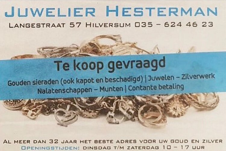 In- en verkoop van goud bij juwelier Hesterman