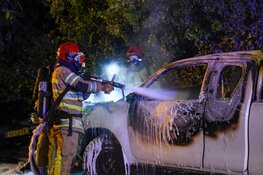 Brand in pick-up truck