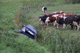 Auto in greppel gereden in Nederhorst den Berg