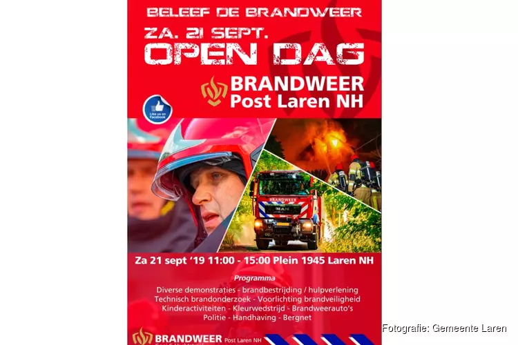 Open dag brandweer op 21 september