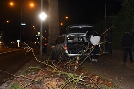 Auto tegen boom in Hilversum