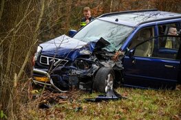 Auto rijdt tegen boom in Hilversum