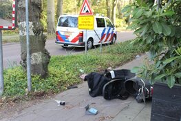 Scooterrijder komt lelijk ten val in Blaricum