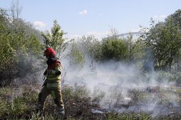 Groot stuk buitengebied in brand tussen Diemen en Muiden