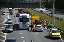 Botsing op A1: lange file