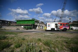 Brand op bouwplaats Hilversum, politie sluit weg af