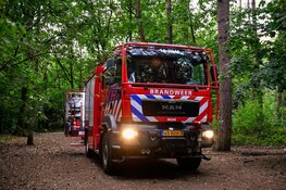 Brandweer snel ter plaatse bij bosbrandje