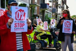 Demonstratie tegen huurverhoging in Hilversum