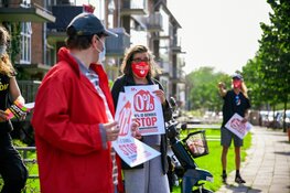 Demonstratie tegen huurverhoging in Hilversum