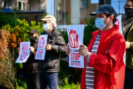 Demonstratie tegen huurverhoging in Hilversum