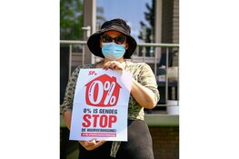 Demonstratie tegen huurverhoging in Hilversum