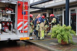 Brand in leegstaand winkelpand Bussum